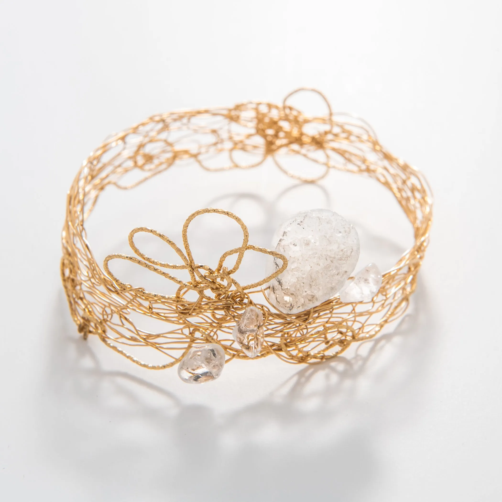 Gold Quartz Bangle