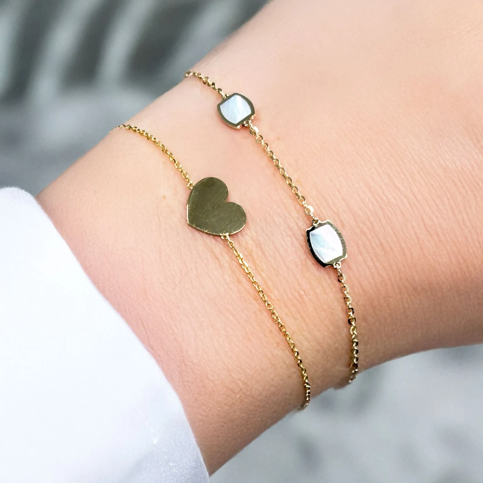 Gold Single Heart Bracelet
