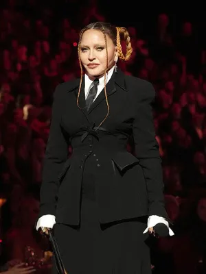 Grammys Awards 2023 Madonna Black Wool Blazer