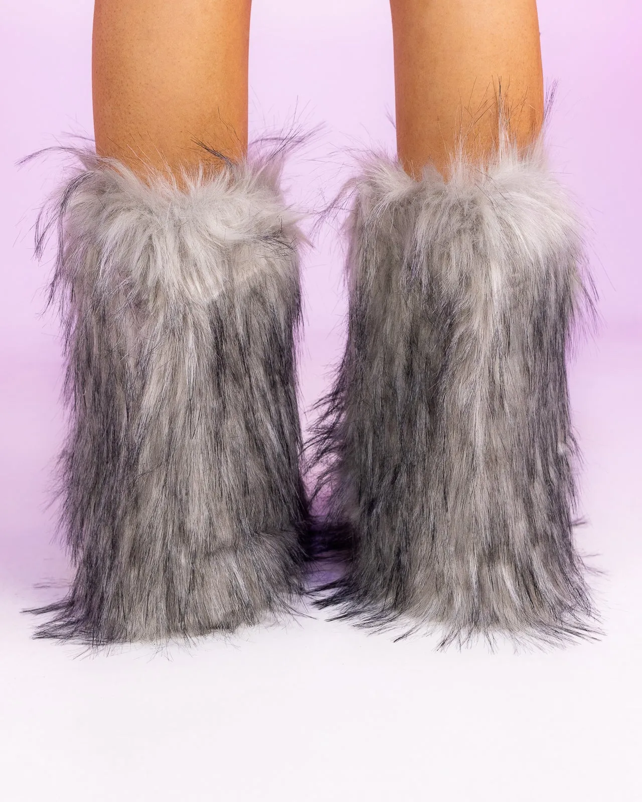 Gray Boots With The Fur