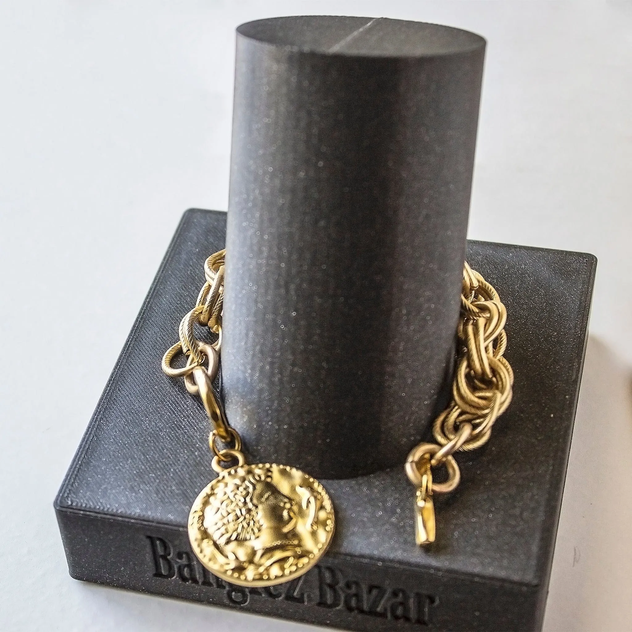 Greek-Inspired Coin Charm bracelet