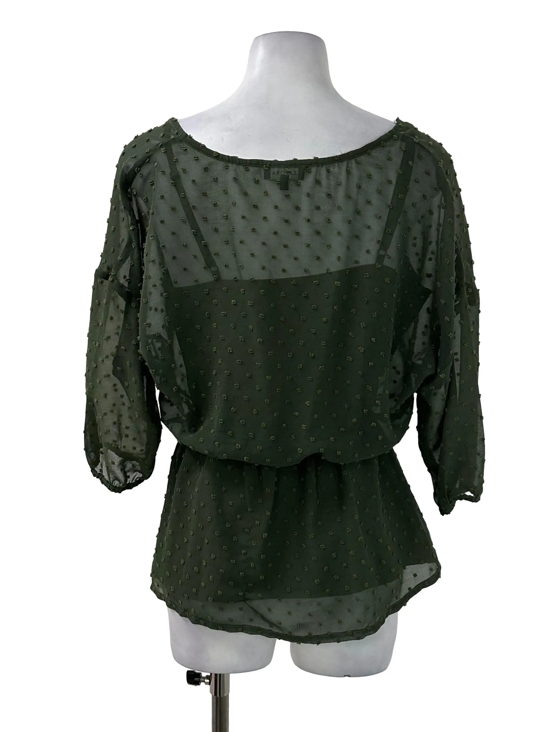 Green Dotted Inner Top