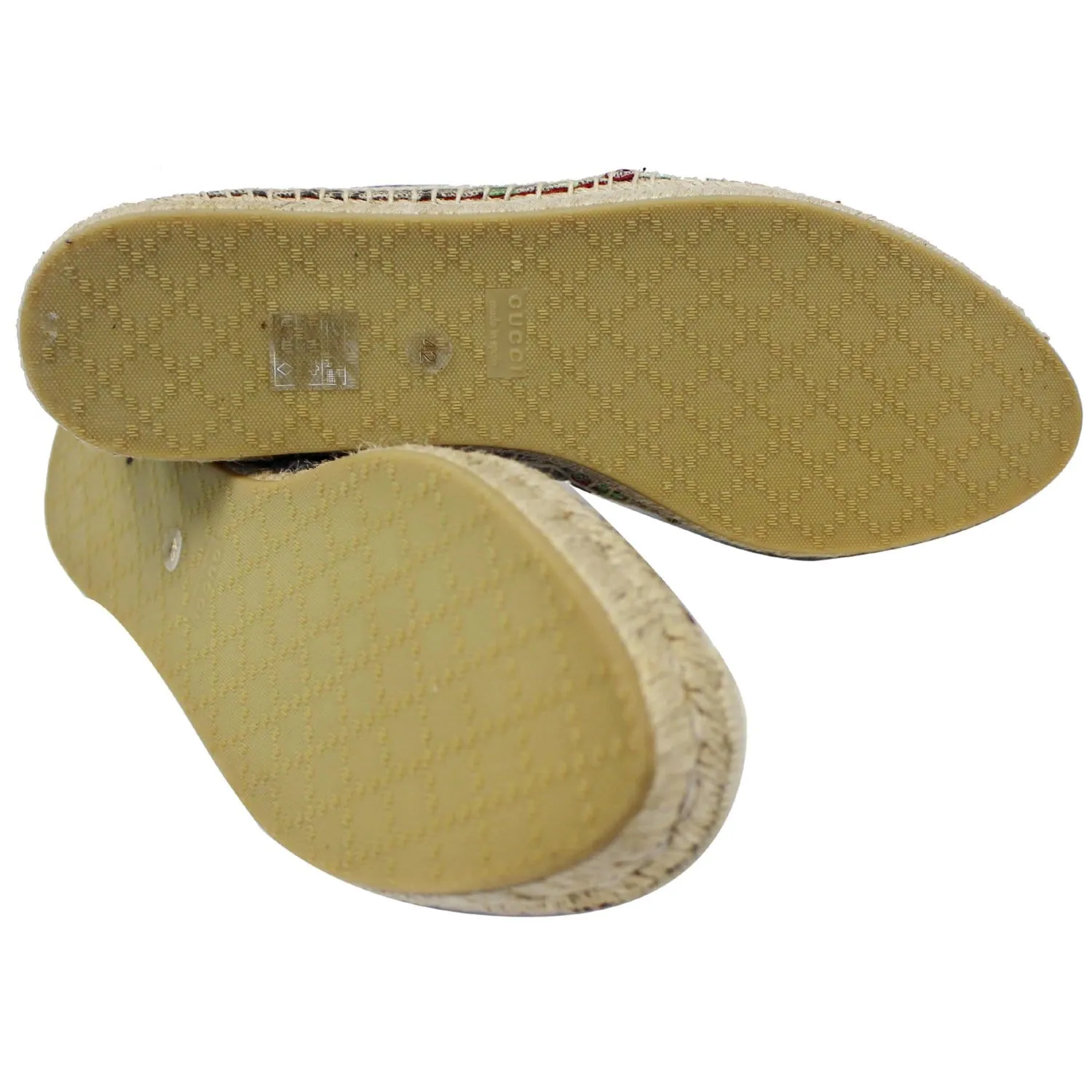 GUCCI GG Blooms Supreme Espadrille Flats Size 42