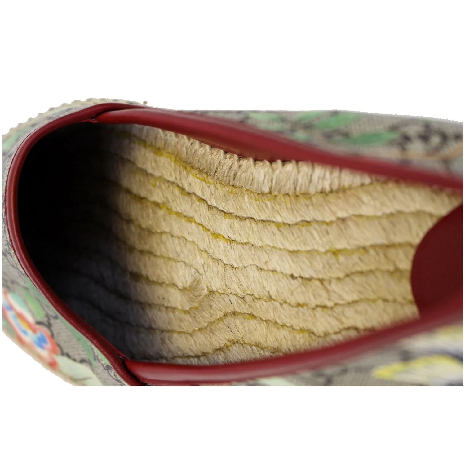 GUCCI GG Blooms Supreme Espadrille Flats Size 42
