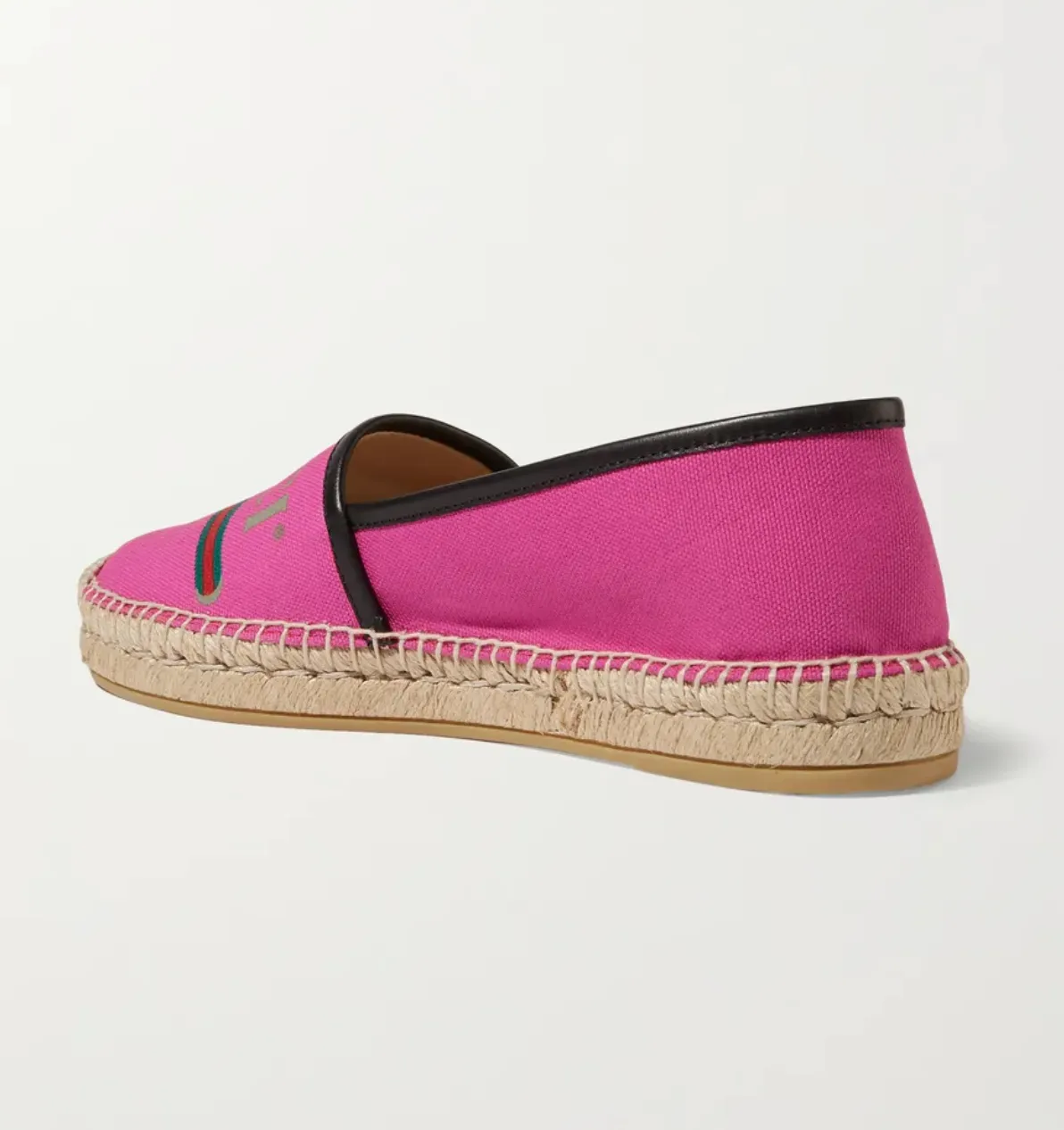 Gucci Printed Canvas Espadrille Flats in Fuchsia