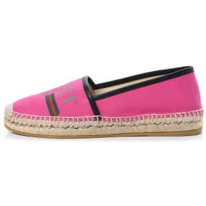 Gucci Printed Canvas Espadrille Flats in Fuchsia
