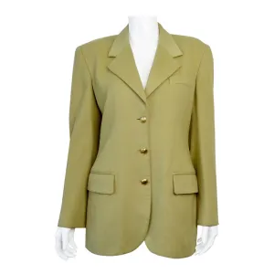 Gucci Sage Green Cashmere Blazer