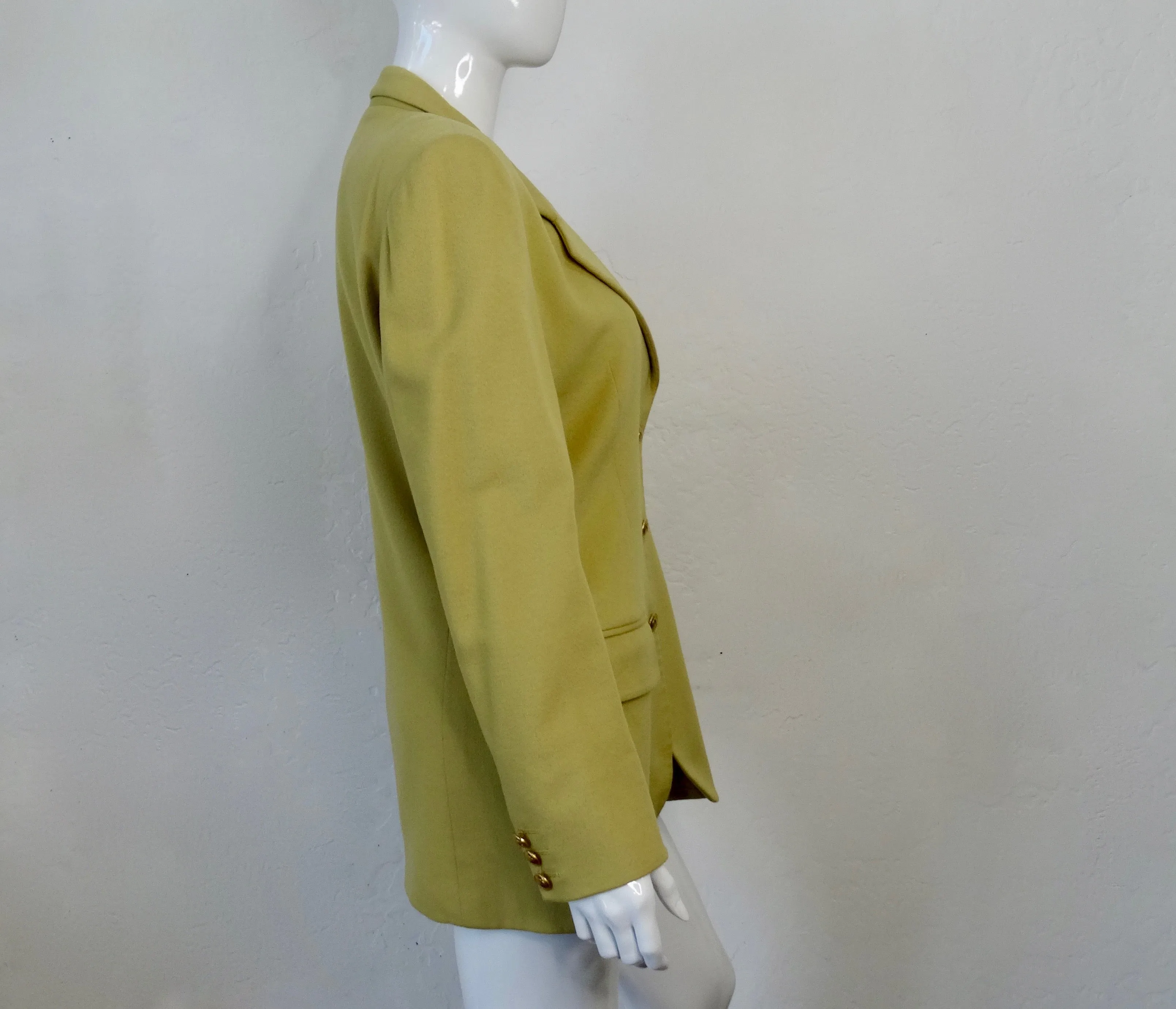 Gucci Sage Green Cashmere Blazer