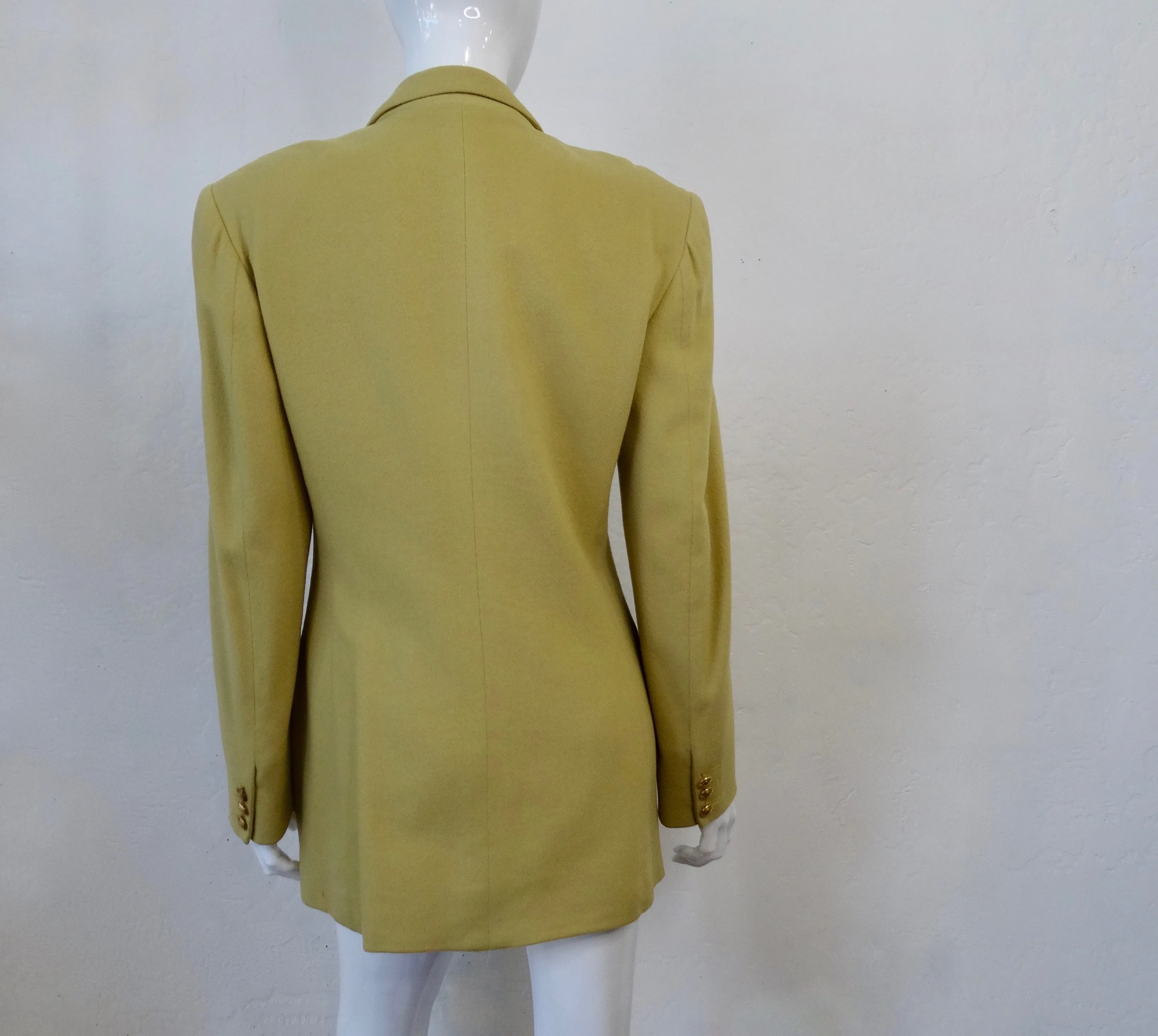Gucci Sage Green Cashmere Blazer