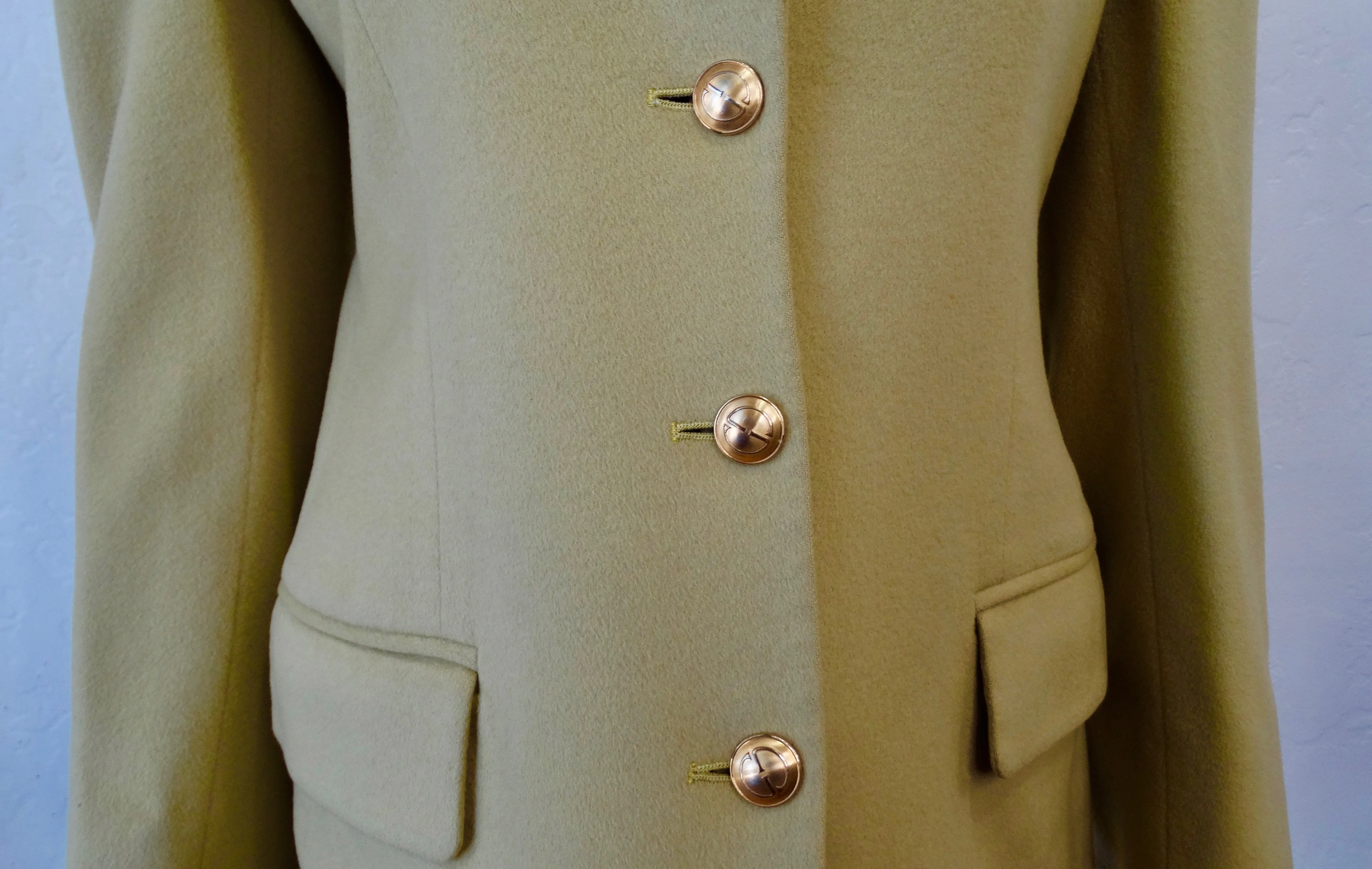Gucci Sage Green Cashmere Blazer