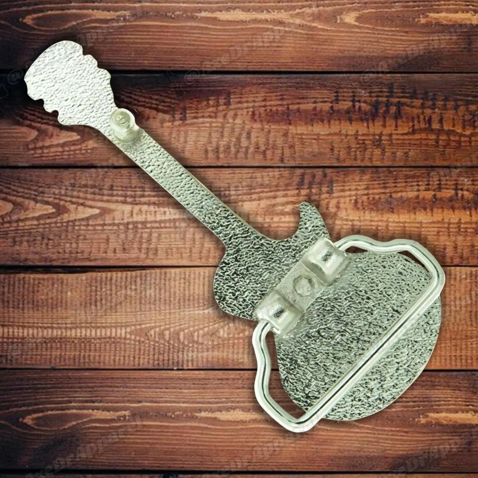Guitar Belt Buckle Black Enamel / Les Paul Guitar Belt Buckle