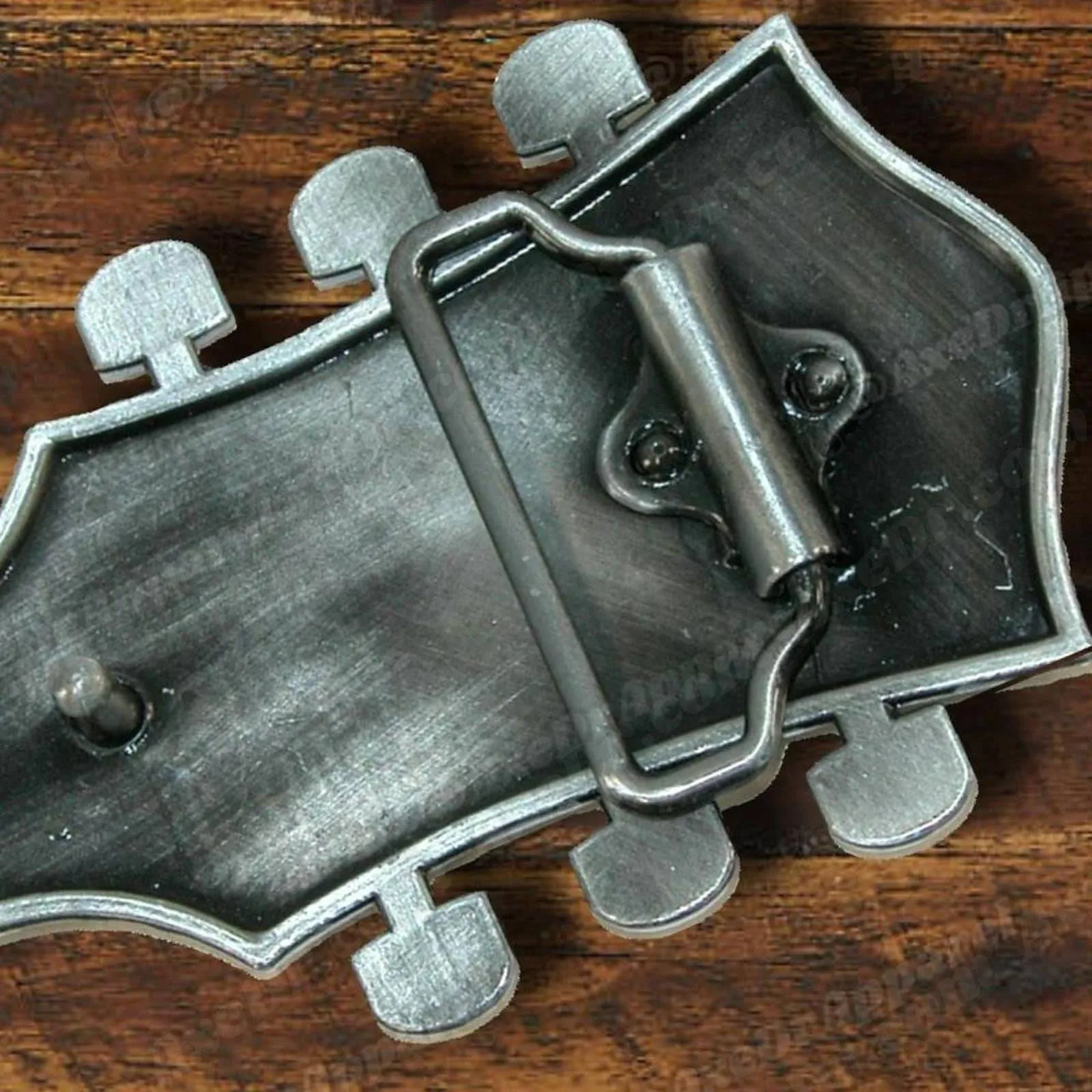 Guitar Belt Buckle Blue / Guitar Headstock Belt Buckle