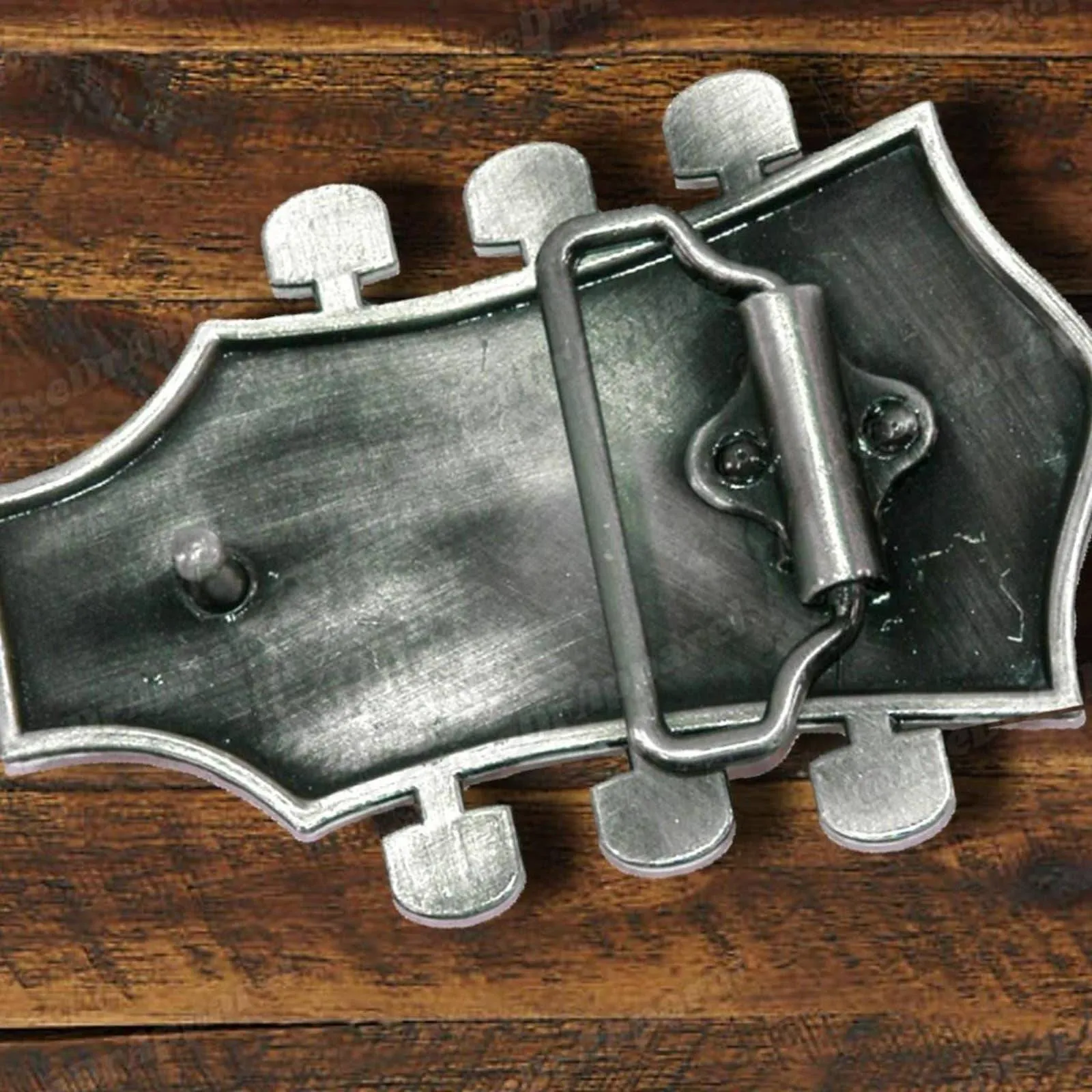 Guitar Belt Buckle White / Guitar Headstock Belt Buckle