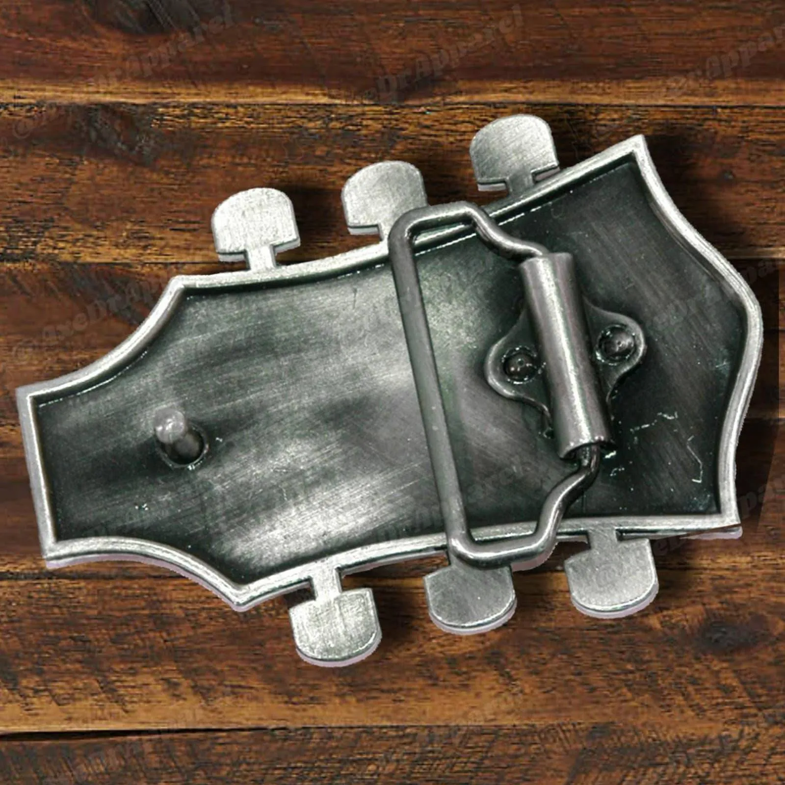 Guitar Belt Buckle White / Guitar Headstock Belt Buckle