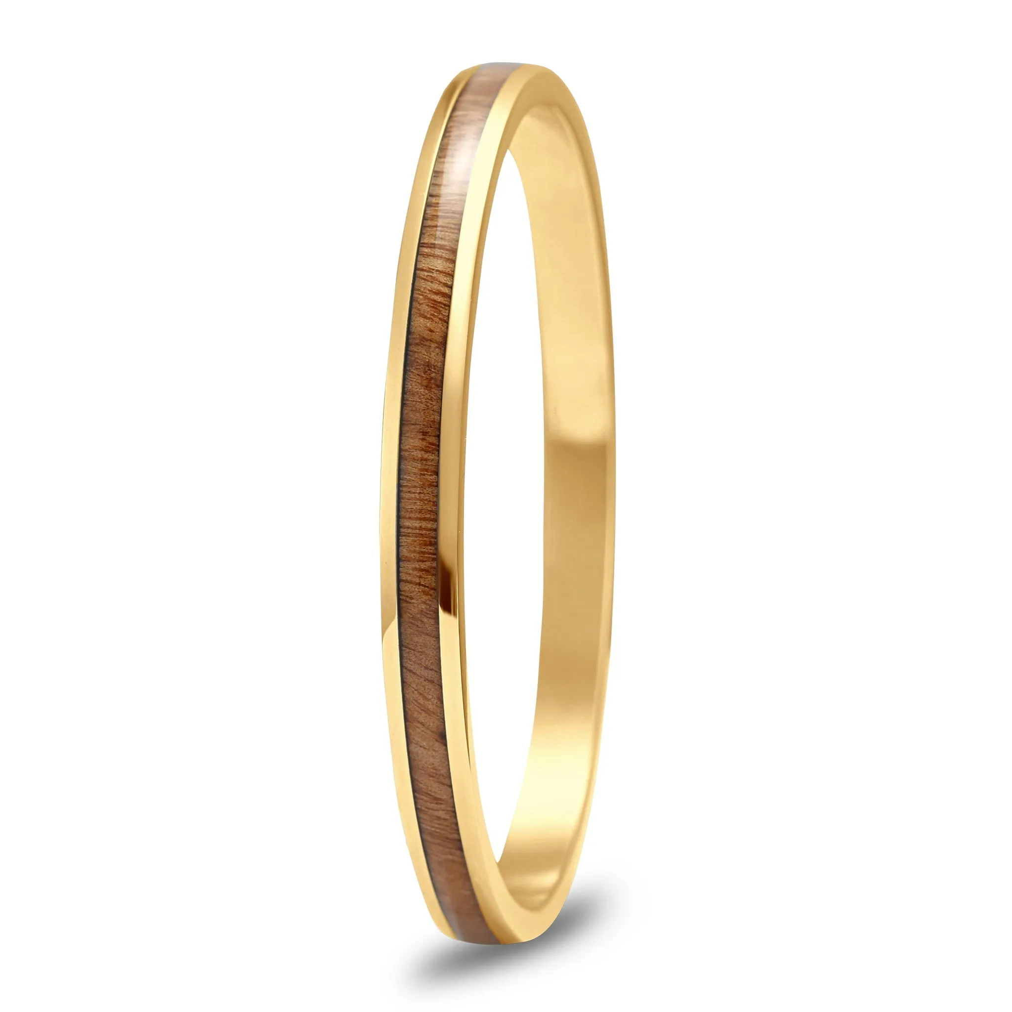 Gum Burl Bangle - Yellow Gold