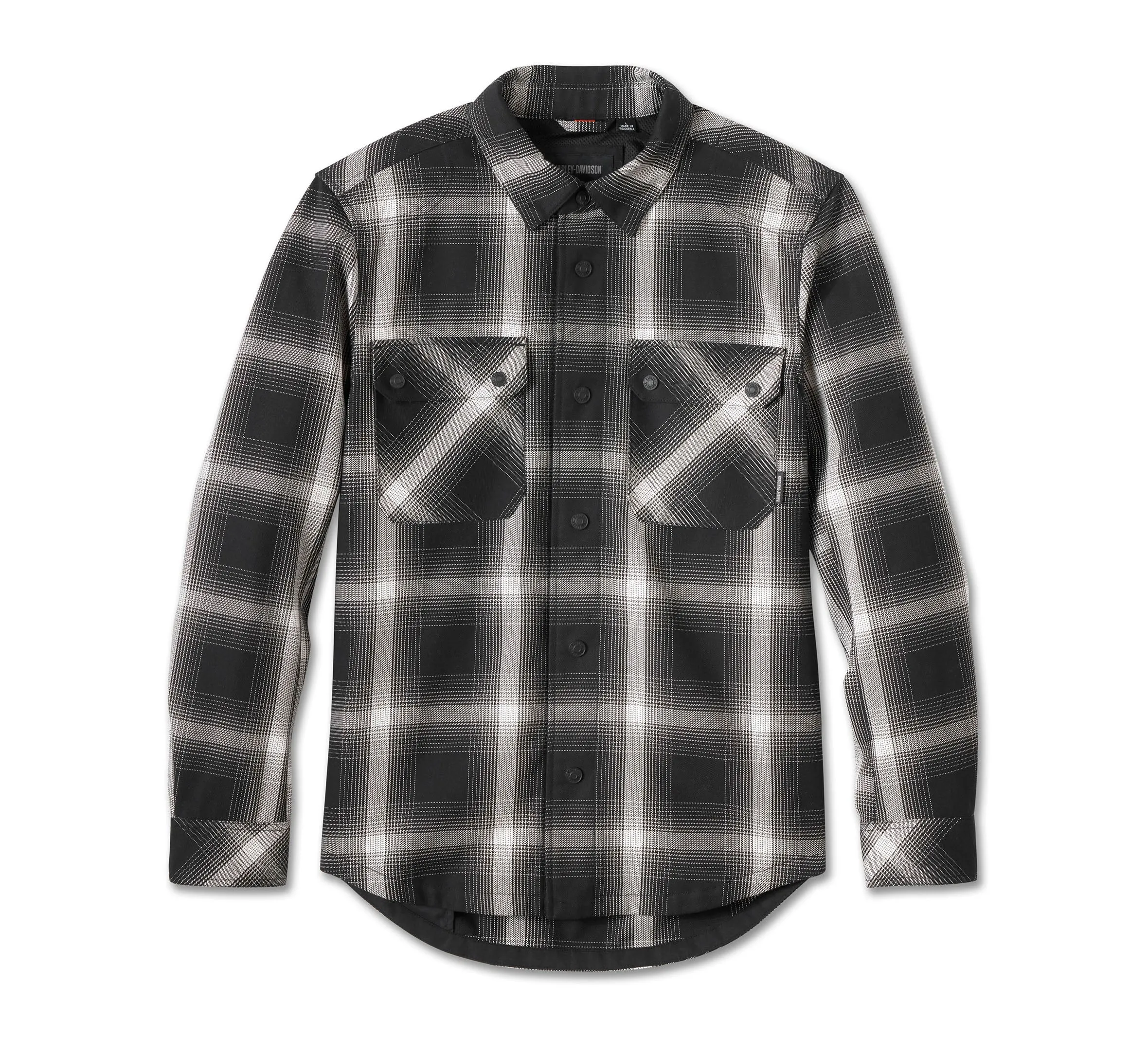 H-D Operative 2.0 Riding Shirt Jacket - Plaid - Harley Black & Cloud Dancer