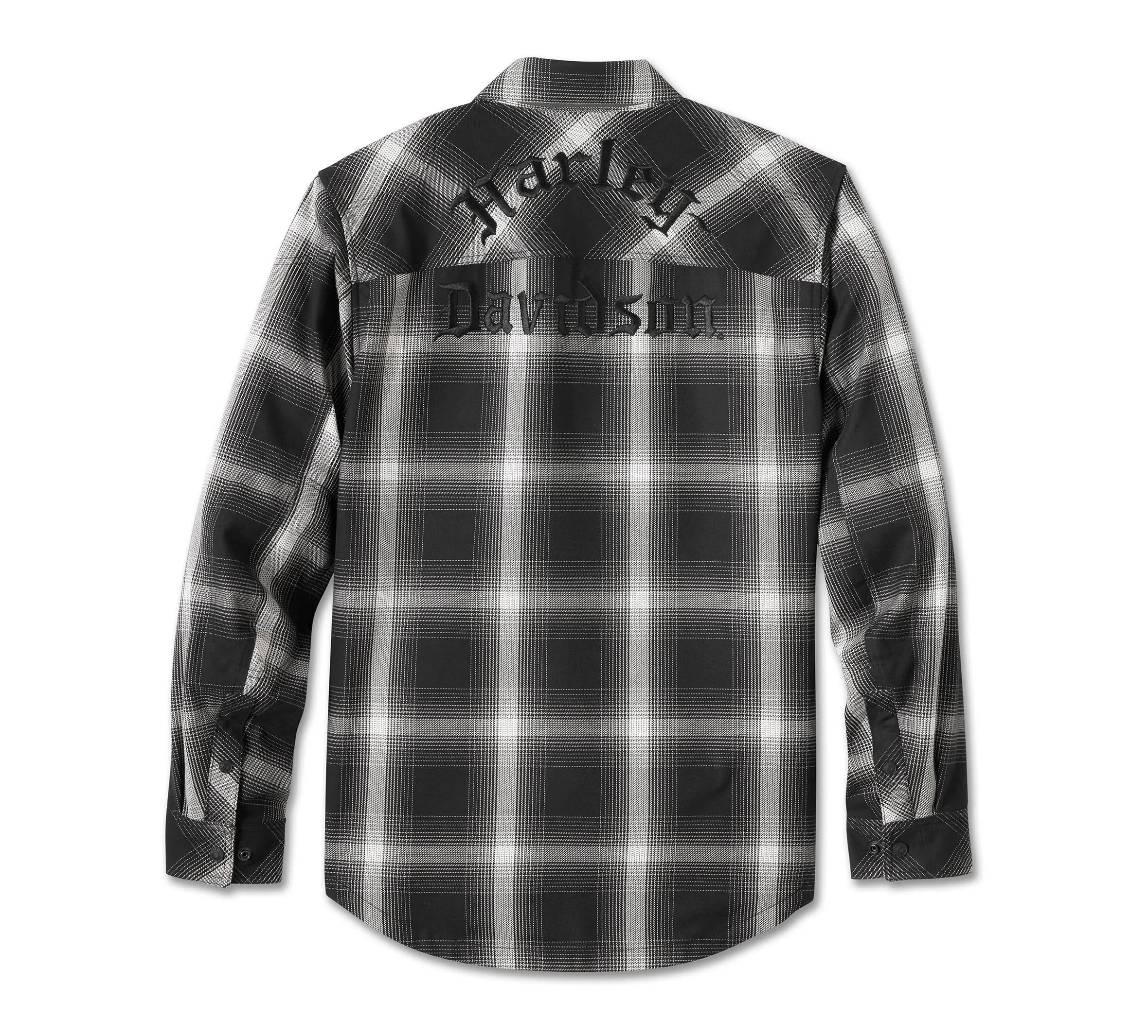 H-D Operative 2.0 Riding Shirt Jacket - Plaid - Harley Black & Cloud Dancer