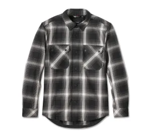 H-D Operative 2.0 Riding Shirt Jacket - Plaid - Harley Black & Cloud Dancer