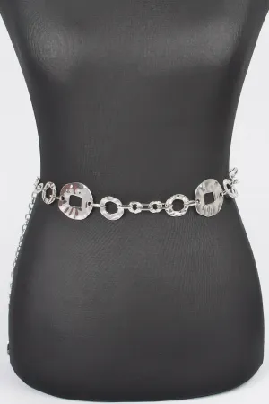 Hammered Metal Chain Belt