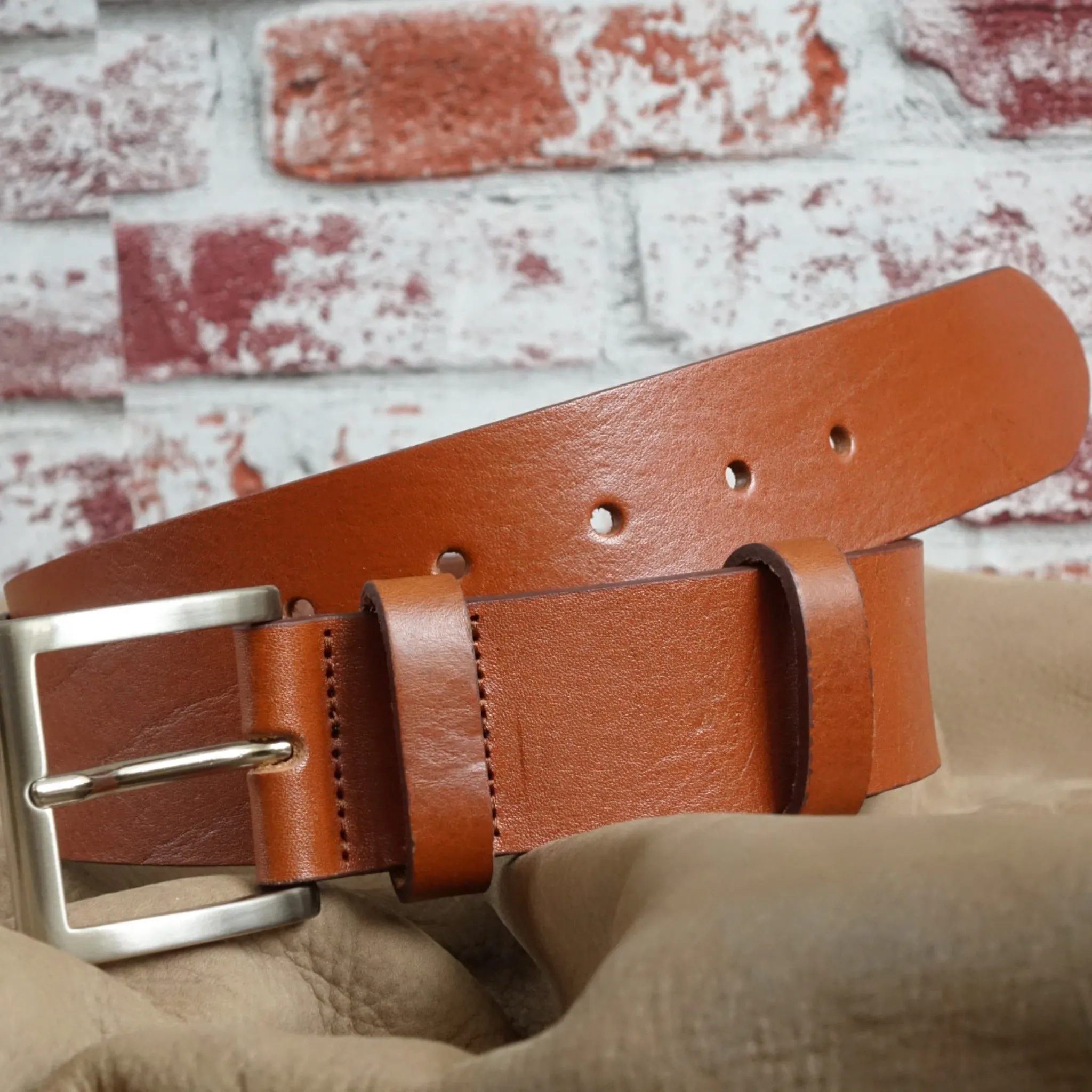 Handmade Leather Belts - Brown