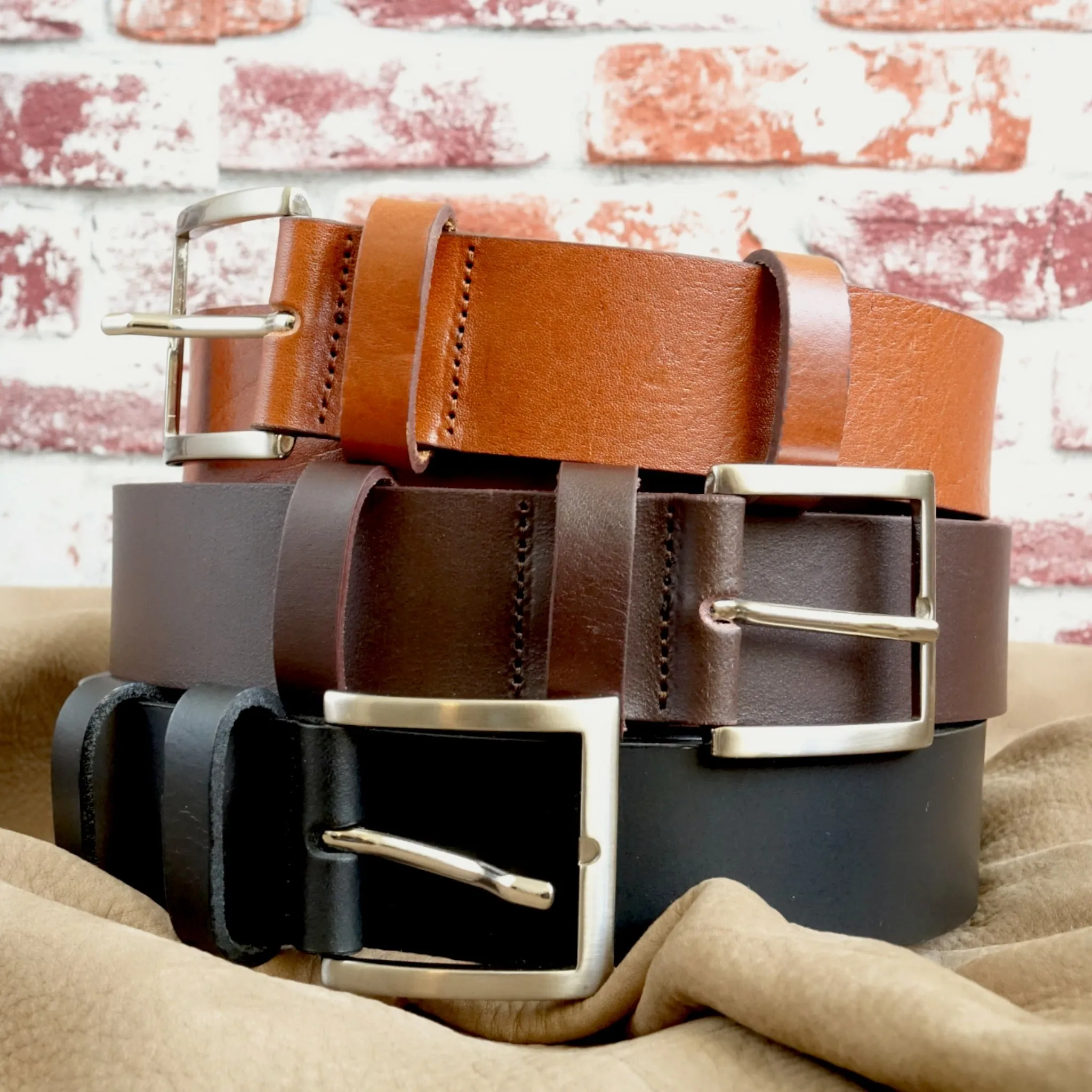 Handmade Leather Belts - Brown