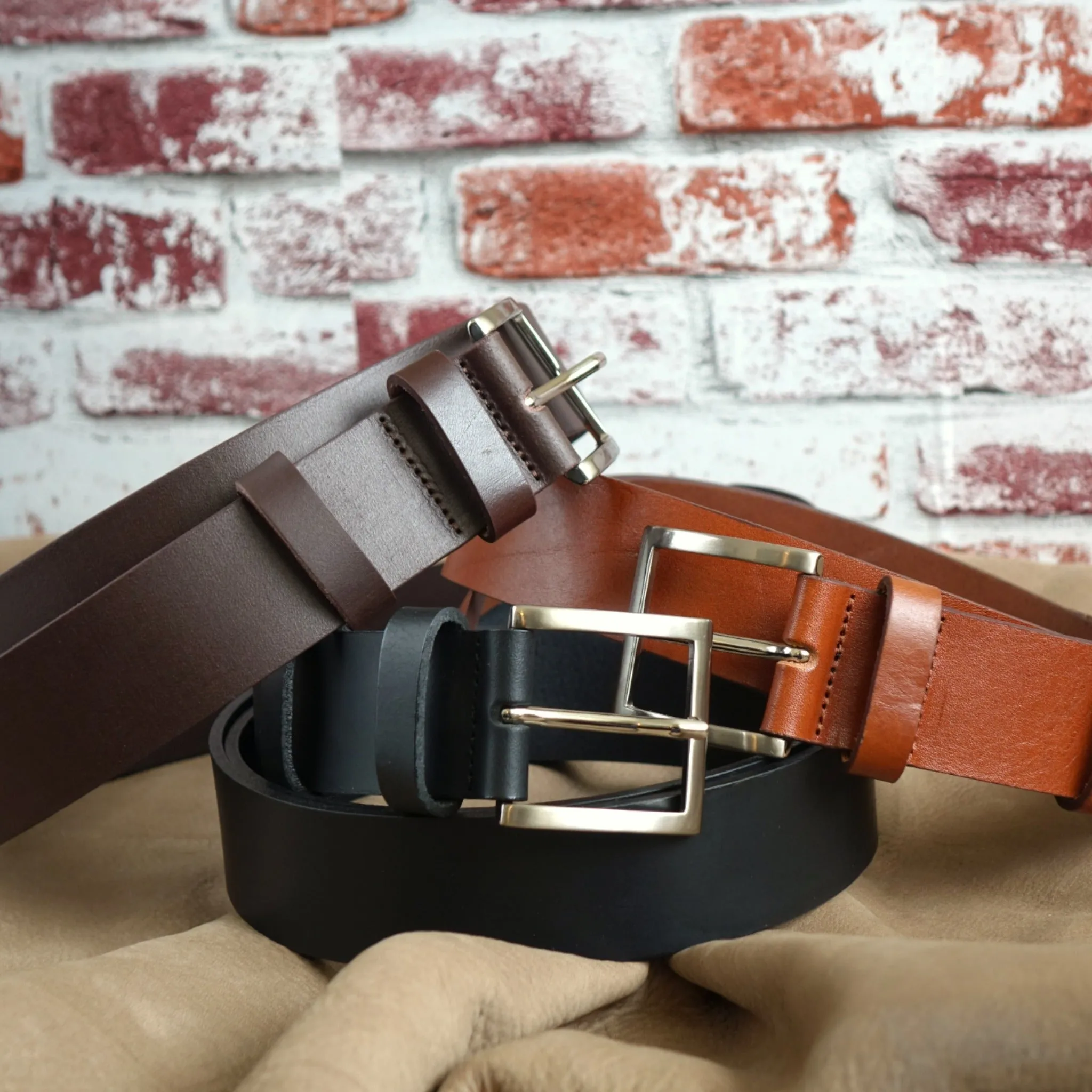 Handmade Leather Belts - Brown