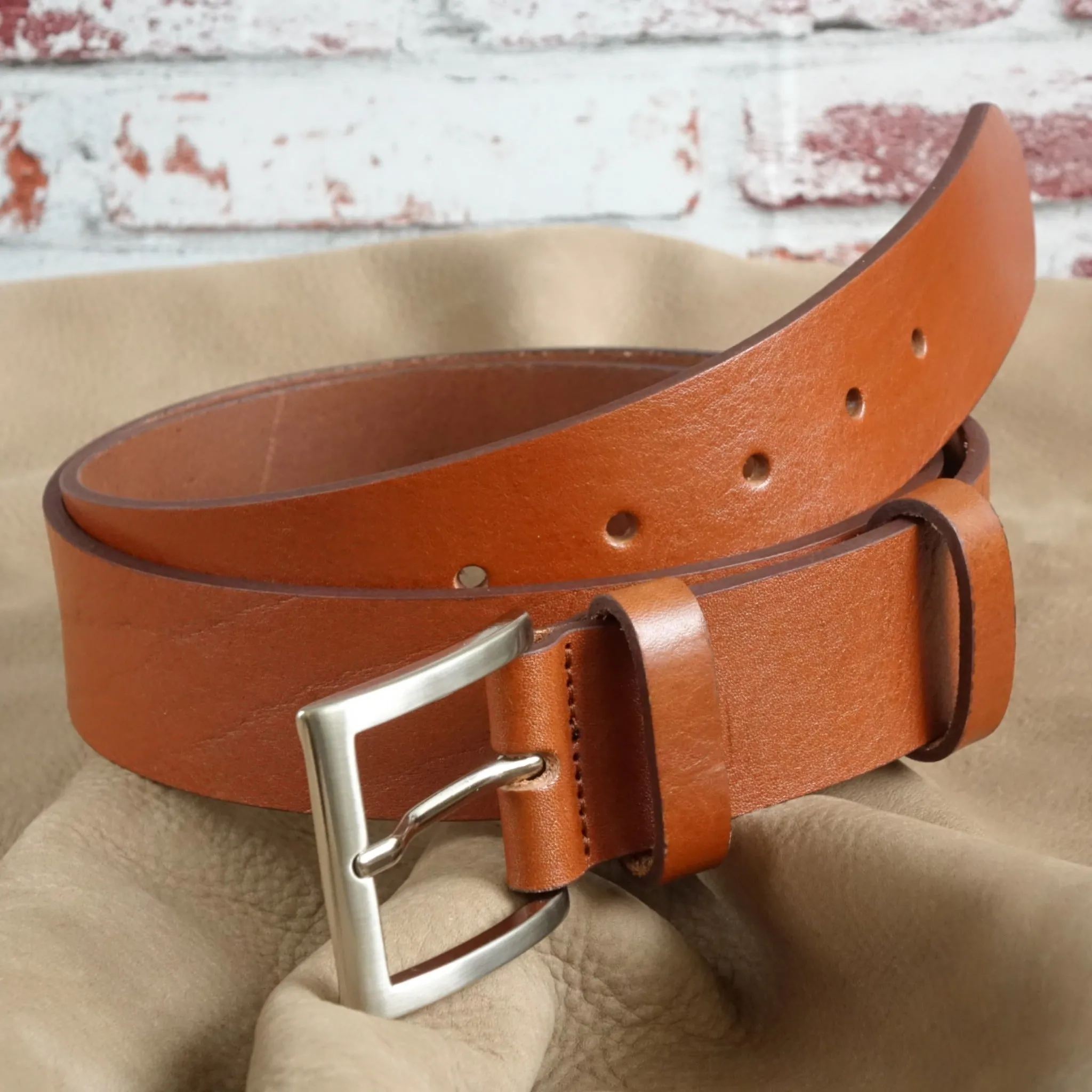 Handmade Leather Belts - Brown