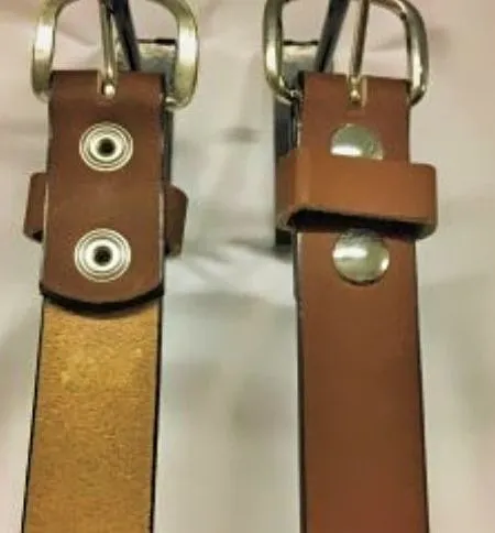 Handmade Men's Solid Leather Belt - 1 Inch, Sizes 50-58
