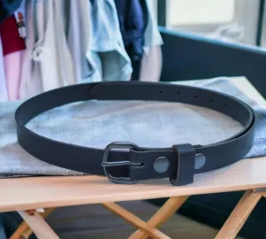 Handmade Men's Solid Leather Belt - 1 Inch, Sizes 50-58