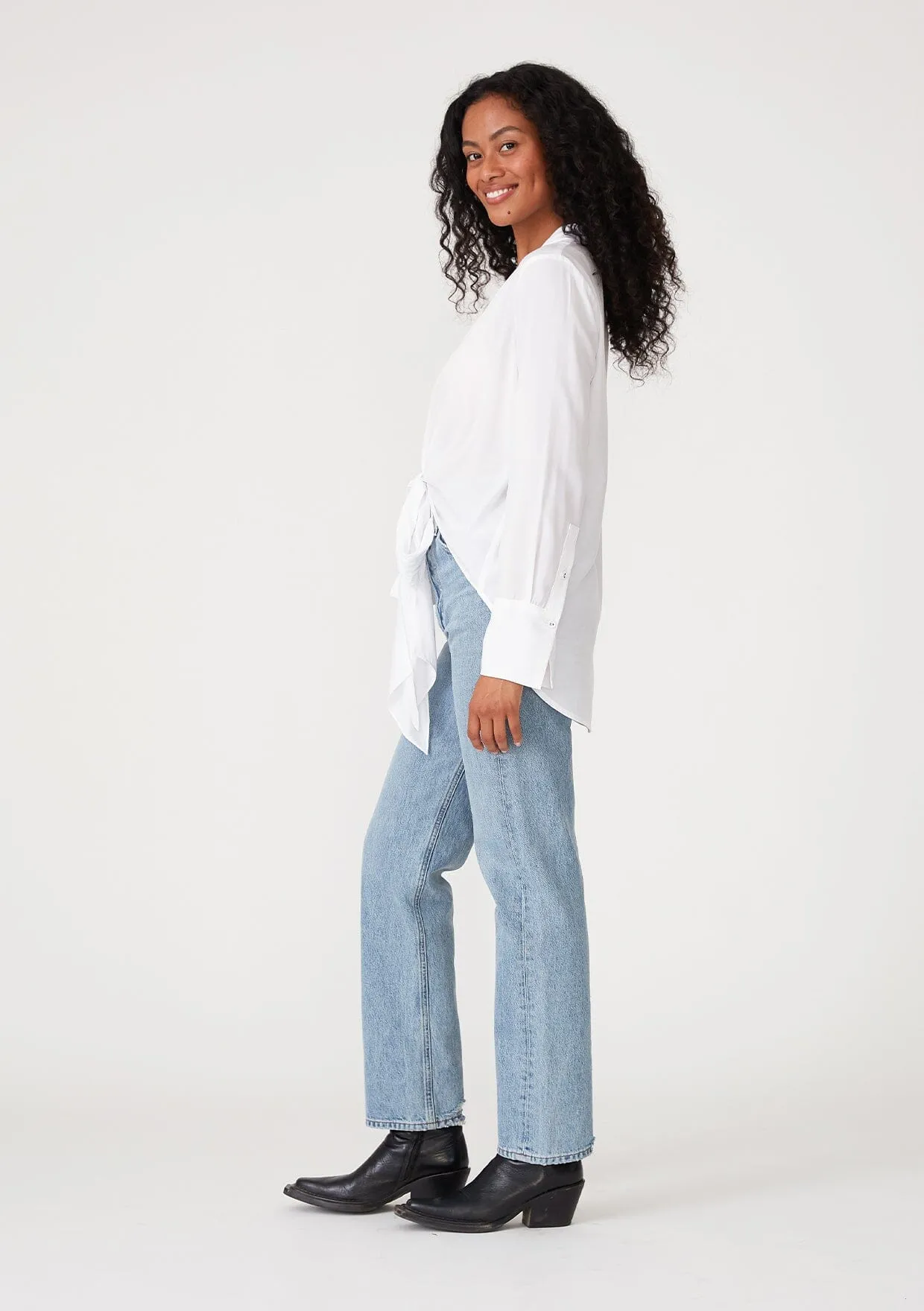 Happy Hour Tie Front Blouse