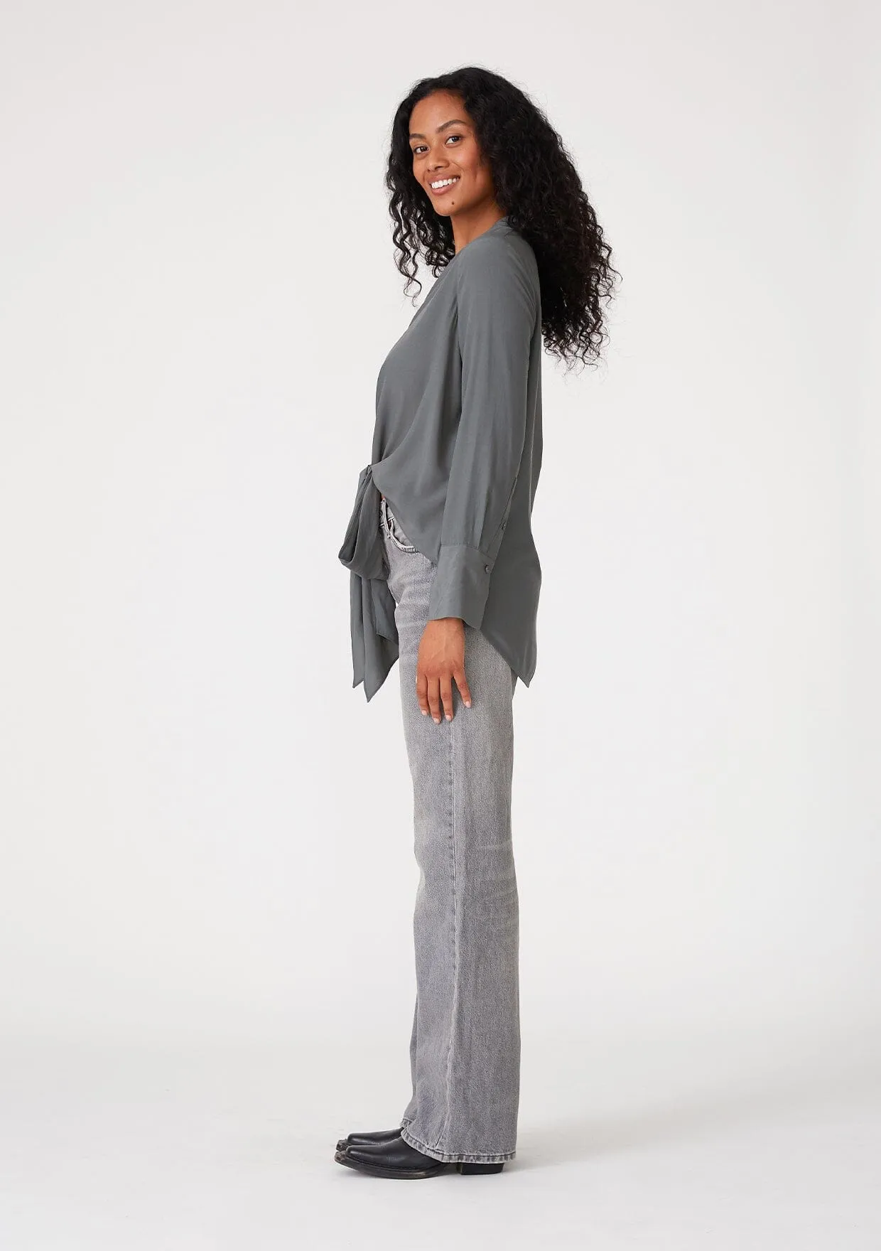 Happy Hour Tie Front Blouse