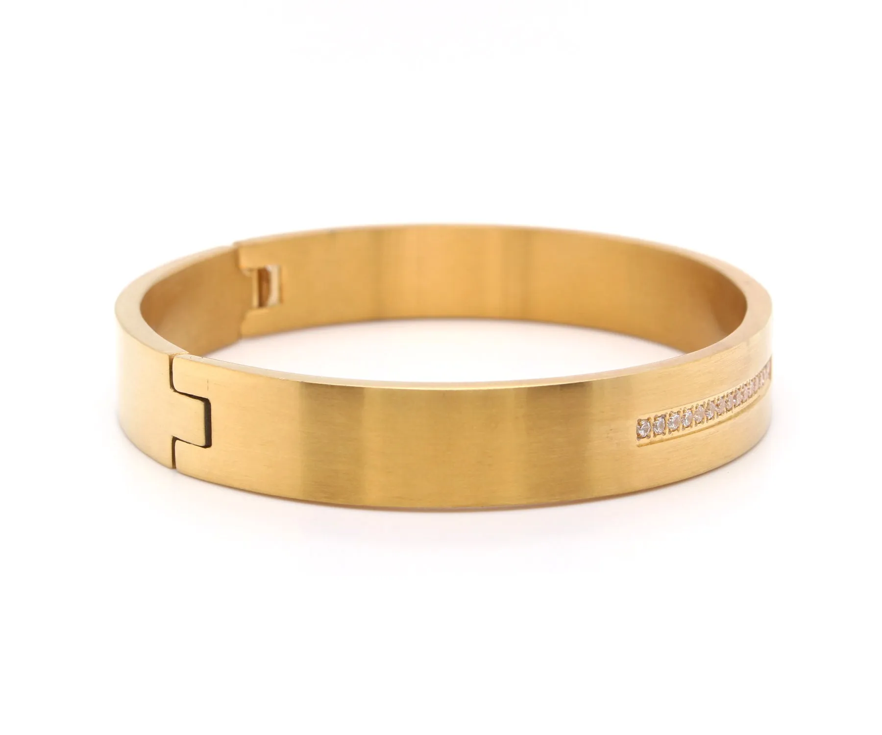 Harmony Pave Gold Bangle Bracelet