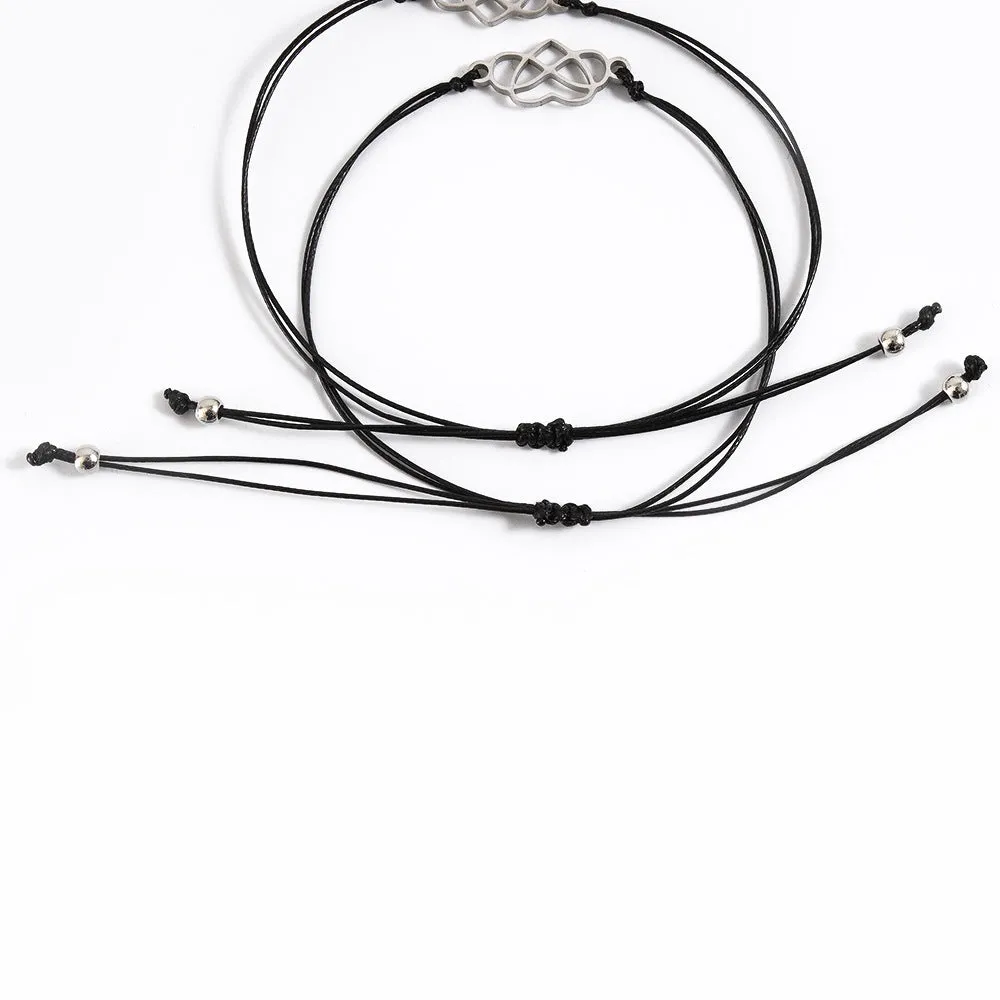 Heart Infinity Charm Bracelets For Women Men Handmade Boho Friendship Bracelets Couple Jewelry Gift