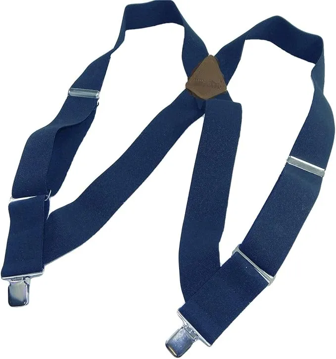 Holdup Hip-clip Style 2" Wide Trucker Suspenders with USA Patented No-slip® Clips