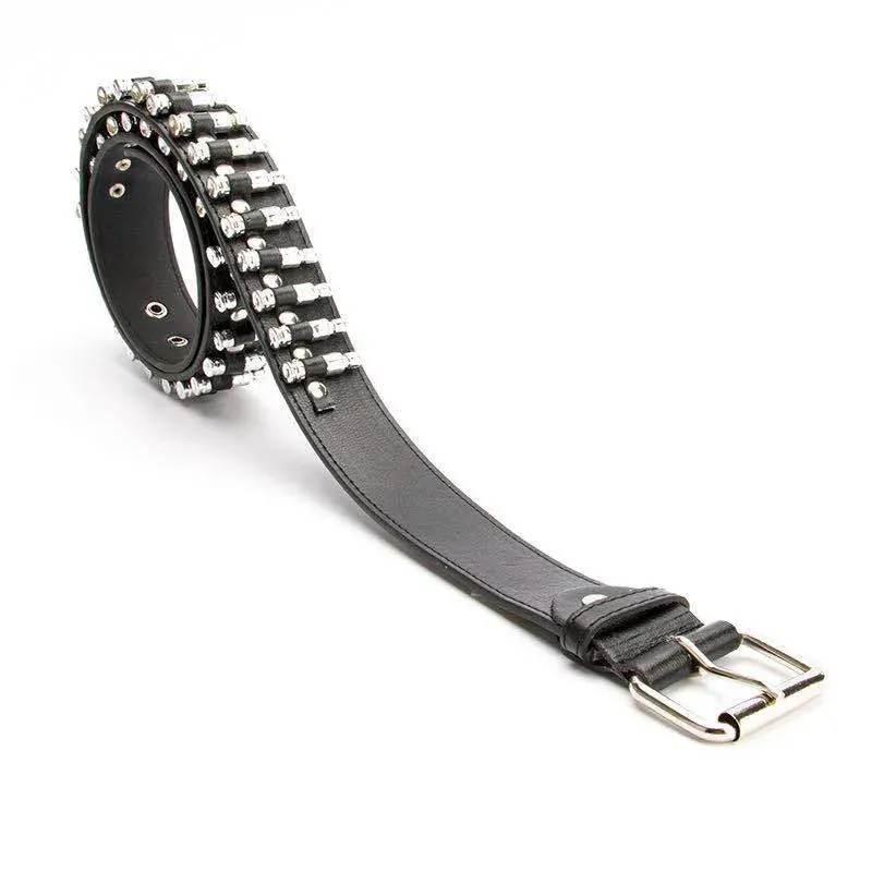 Hollow Decoration Leather Studded Belt