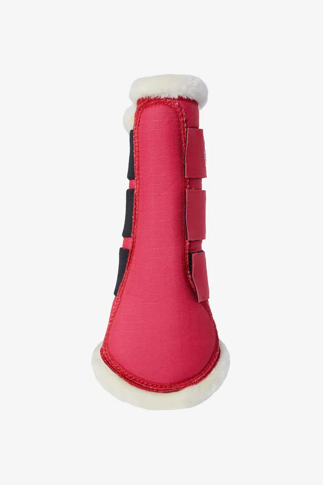 Horze Oslo Faux Fur Brushing Boots Rouge Red