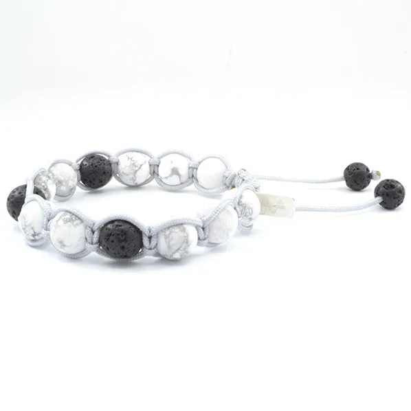 Howlite & Lava Wrapped