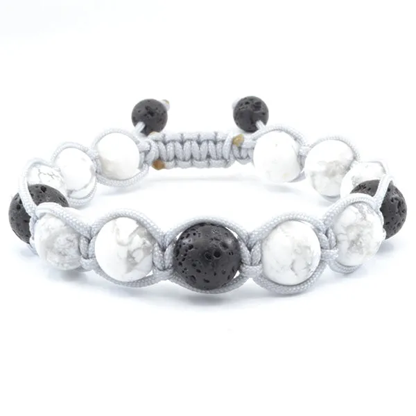 Howlite & Lava Wrapped