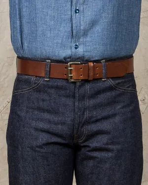 Indigofera Danko Two Prong Leather Belt Brown