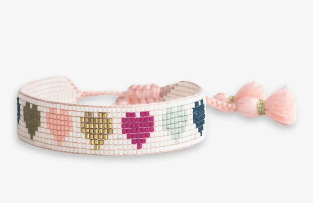 Ink   Alloy - Gabby Adjustable Beaded Bracelet