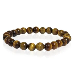 Italgem Yellow Tiger's Eye Beaded Stretch Bracelet