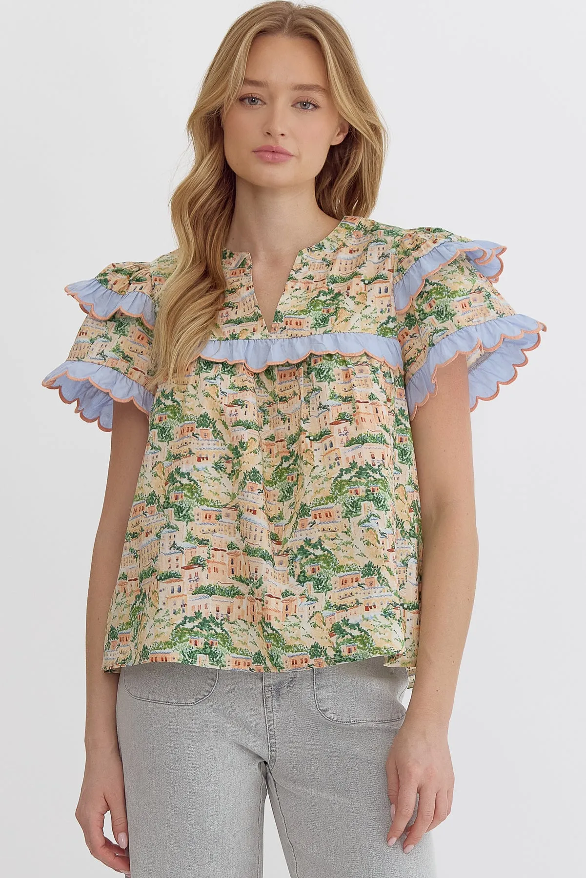 Italian Scallop Top