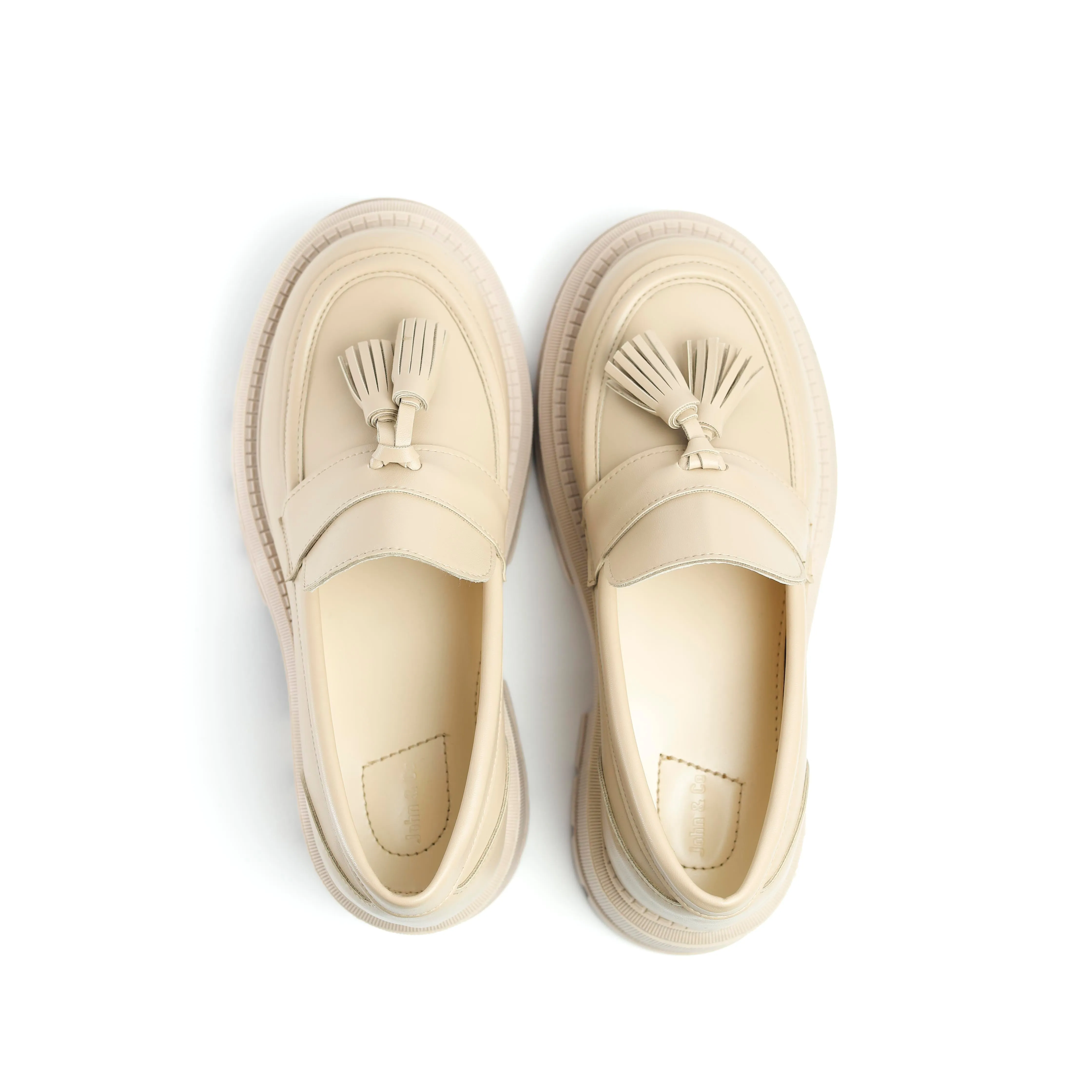 Ivory Tassel Loafers