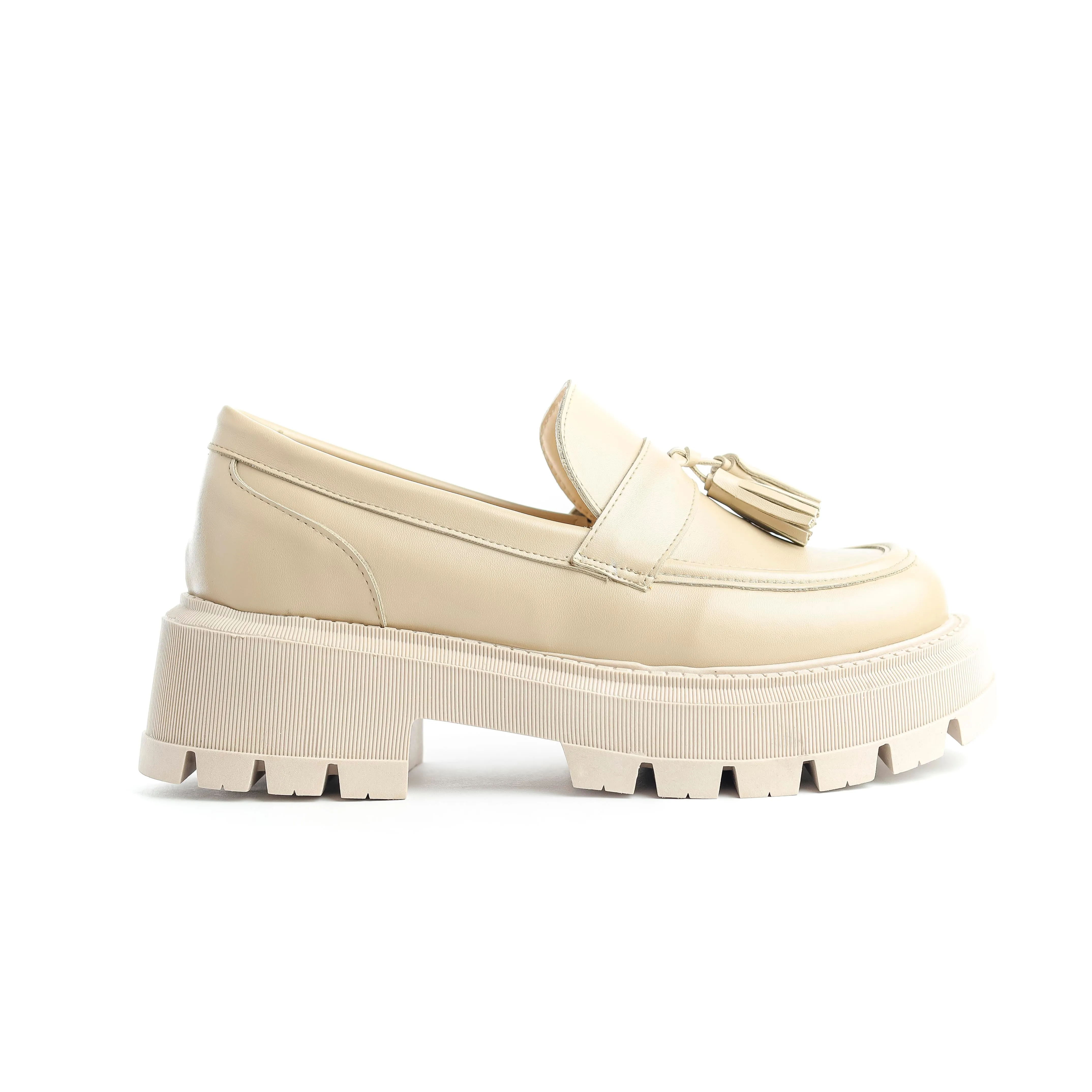 Ivory Tassel Loafers