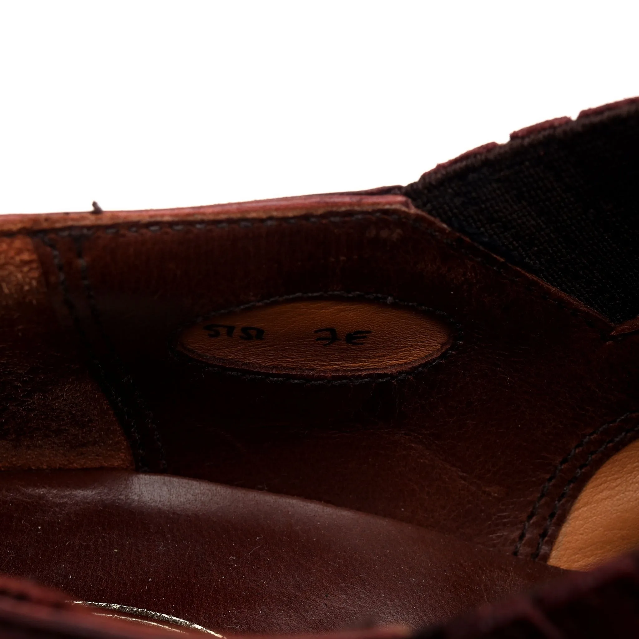'Jack' Burgundy Leather Lazyman Slip On Loafers UK 7 E