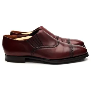 'Jack' Burgundy Leather Lazyman Slip On Loafers UK 7 E