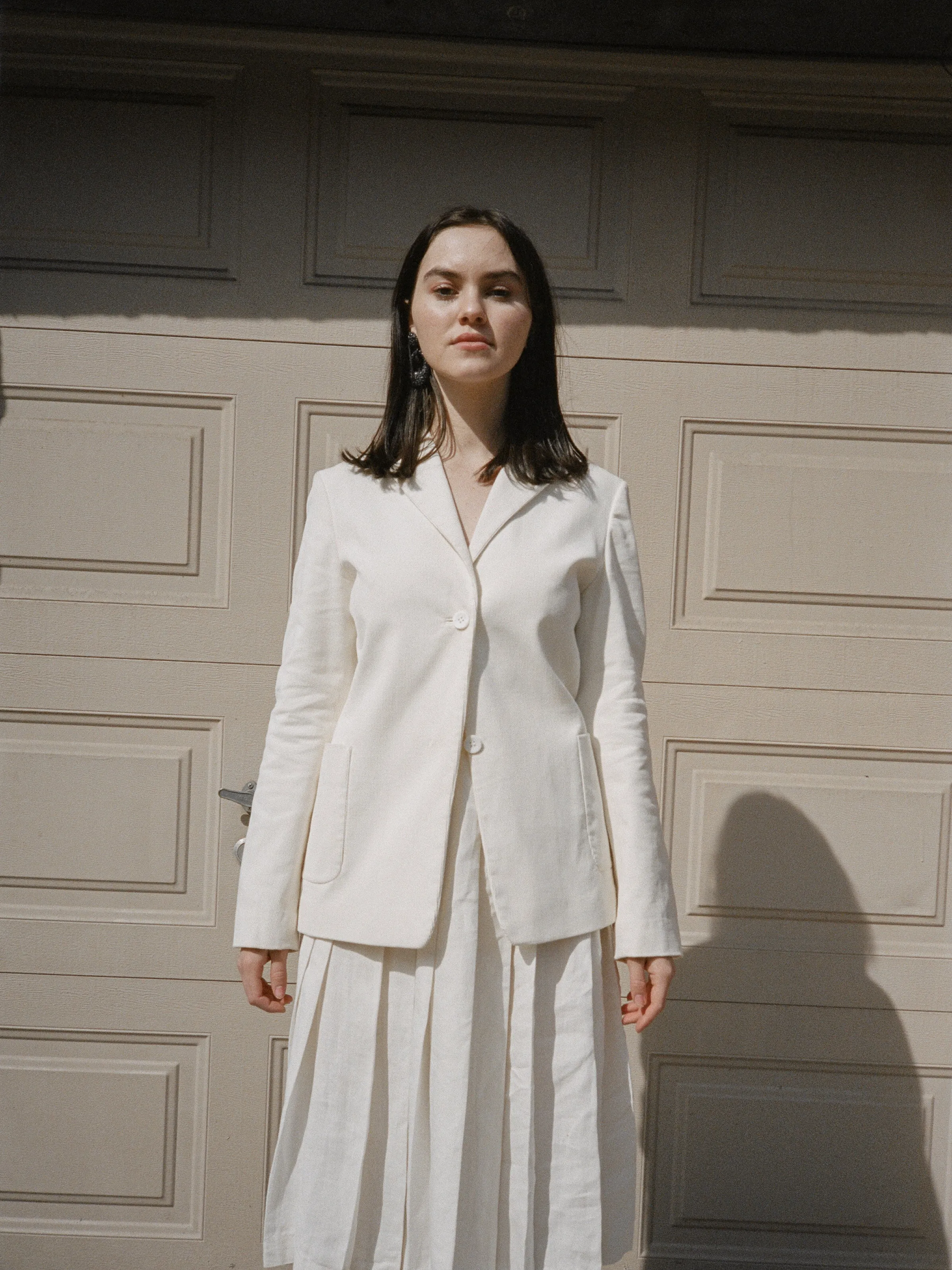 Jil Sander White Corduroy Blazer