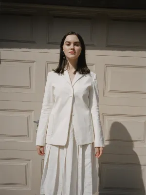 Jil Sander White Corduroy Blazer