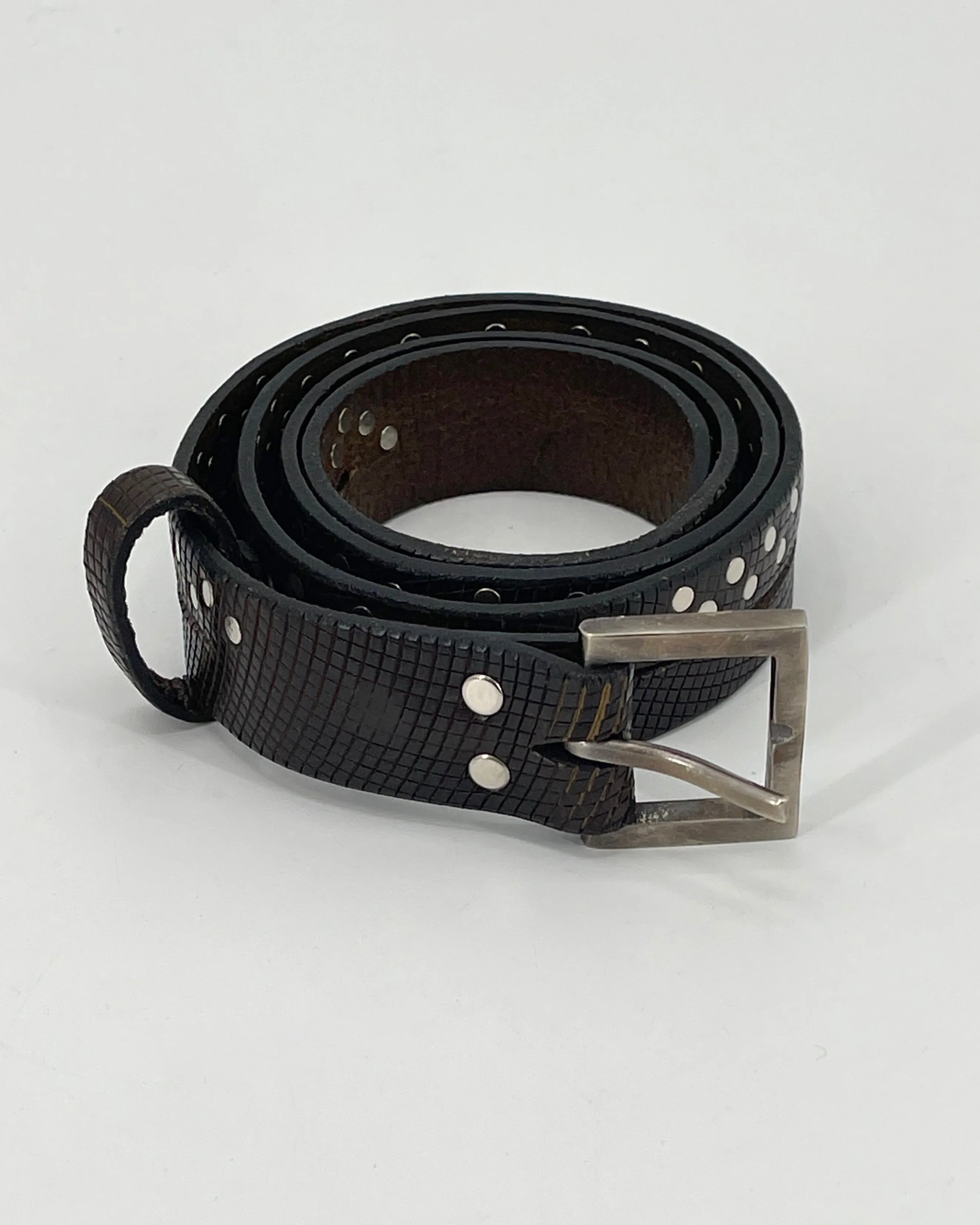Johnny Farah Square Studded Belt