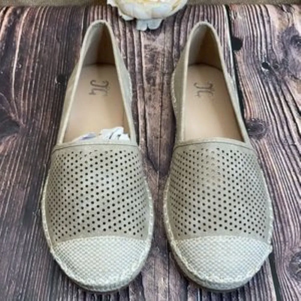 Journee Beige Rosela Espadrille Flats 8.5M